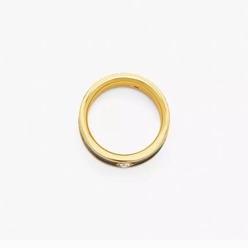 Marc Jacobs Gold/Black Medallion Band Ring, NWT - Picture 3 of 6